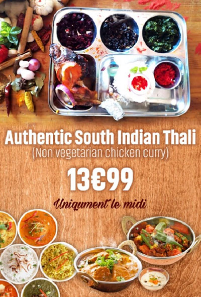 thali non végétarien restaurant indien la seyne sur mer