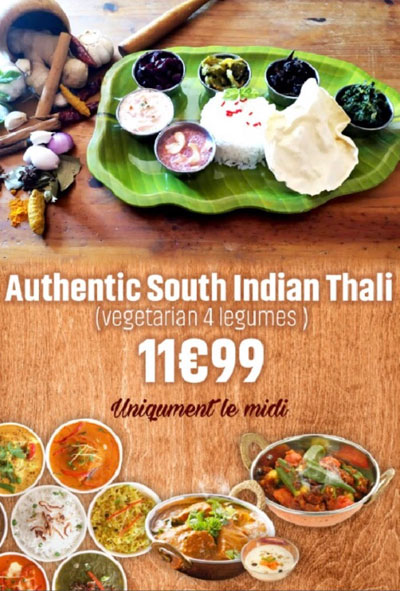 thali végétarien restaurant indien la seyne sur mer